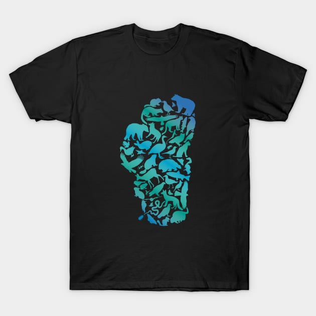 Lake Tahoe Creatures - Teal T-Shirt by tahoekerri